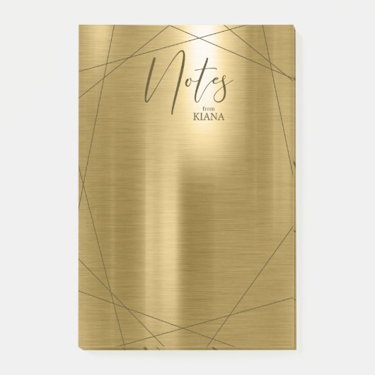 Metallische Geometrische Notities Goud ID648 Post-it® Notes (Voorkant)
