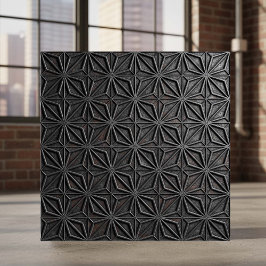 Metallische geometrische steruitbarsting Gietijzer Tegeltje