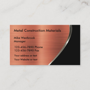 Metallische koperen kleur toon uitziende construct visitekaartje