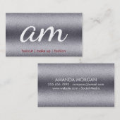 Metallische korrel | Initialen Visitekaartje (Voorkant / Achterkant)