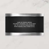 Metallische Microfoon | Zwarte Mesh Visitekaartje (Achterkant)