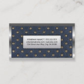 Metallische rand | Luxe bekleding Visitekaartje (Achterkant)