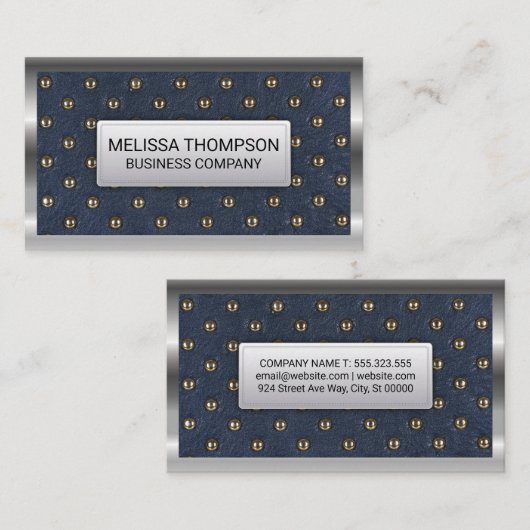 Metallische rand | Luxe bekleding Visitekaartje (Voorkant / Achterkant)