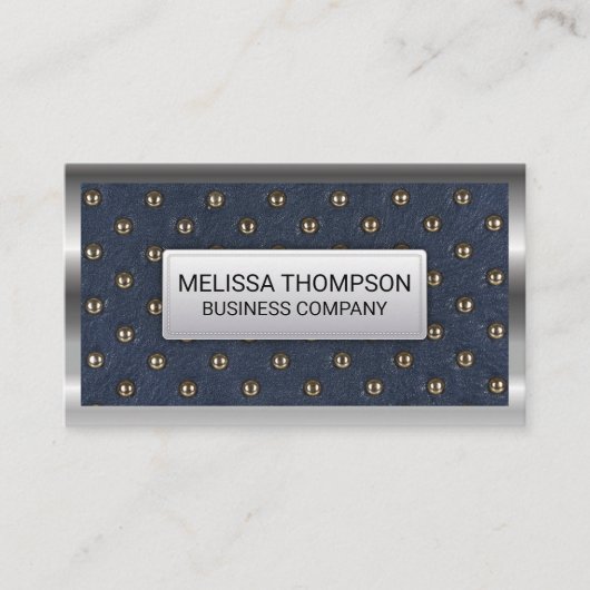 Metallische rand | Luxe bekleding Visitekaartje (Voorkant)