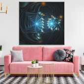 Metallische Spinnenwebben Canvas Afdruk (Insitu (Woonkamer))