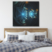 Metallische Spinnenwebben Canvas Afdruk (Insitu (Slaapkamer))