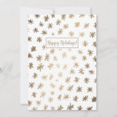 Metallische sterren - goud feestdagenkaart (Voorkant)