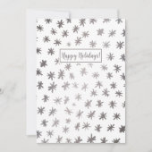 Metallische sterren - zilver feestdagenkaart (Voorkant)