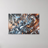 Metallische Strömungen Canvas Afdruk (Voorkant)