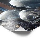 Metallische Strömungen Foto Afdruk (Hoek)