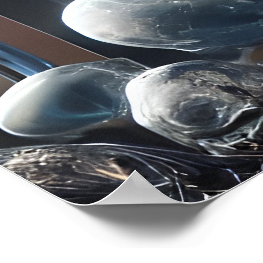 Metallische Strömungen Poster (Hoek)