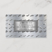 Metallische textuur | Hardware Gereedschap Visitekaartje (Achterkant)