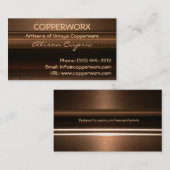 METALLISCHE VISITEKAARTJES VAN KOPER (Voorkant / Achterkant)