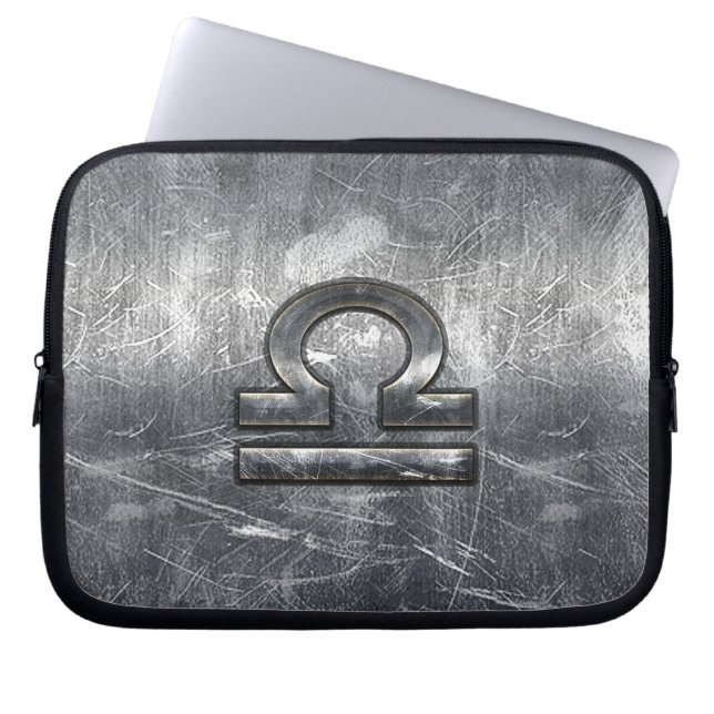 Metallische Weegschaal Sterrenbeeld Laptop Sleeve (Voorkant)