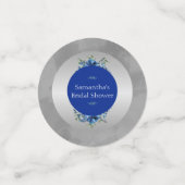 Metallische Zilveren Bloesems & Bloemachtige Elega Confetti (Kleine voorkant)