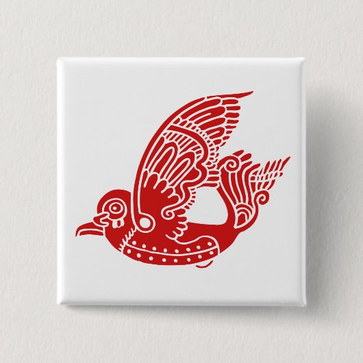 Metallon Bird Button (rood) (Voorkant)