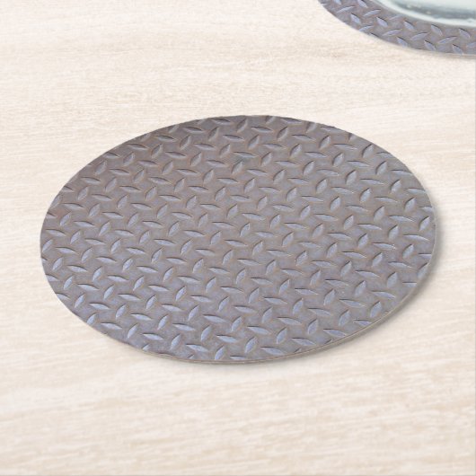 Metalloptik Ronde Kartonnen Onderzetter (Gebogen)