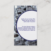 Metallurgische metaalmetallurgische materiaalingen visitekaartje (Achterkant)