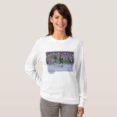Metalphant familiestamboom Dames T-shirt met lange (Voorkant volledig)