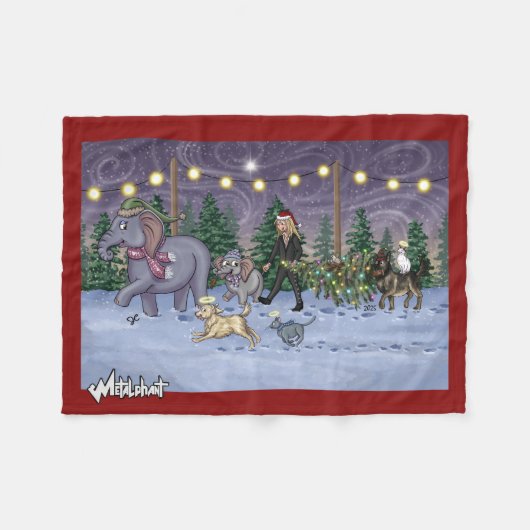 Metalphant Familiestamboom Fleece Deken (Voorkant (Horizontaal))