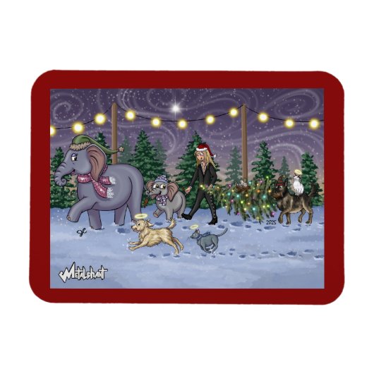 Metalphant familiestamboom magneet (Horizontaal)