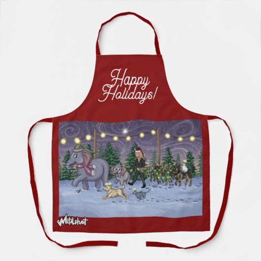 Metalphant Family Tree Apron Schort (Voorkant)
