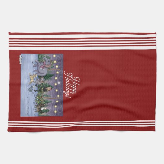 Metalphant Family Tree Kitchen Towel Theedoek (Horizontaal)