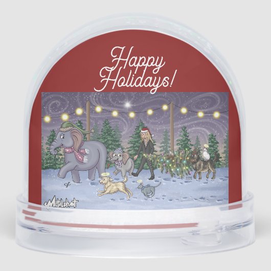 Metalphant Family Tree Snow Globe Sneeuwbol (Achterkant)