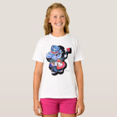 Metalphant Heart Guitar Girl's T-shirt (Voorkant volledig)
