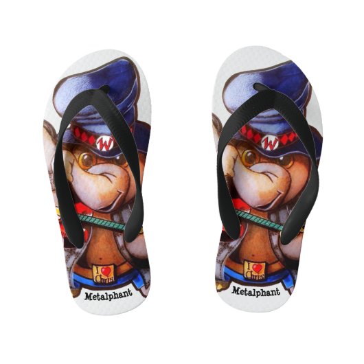 Metalphant met Gitaar Teenslippers - enkel afbeeld (Voetbed)