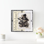 Metalphant Metal Wall Clock - Acrylic Vierkante Klok (Huis)
