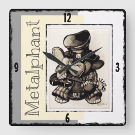 Metalphant Metal Wall Clock - Acrylic Vierkante Klok