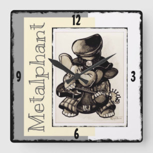 Metalphant Metal Wall Clock - Acrylic Vierkante Klok