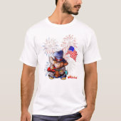 Metalphant USA Flag Adult (lichte kleuren) T-shirt (Voorkant)