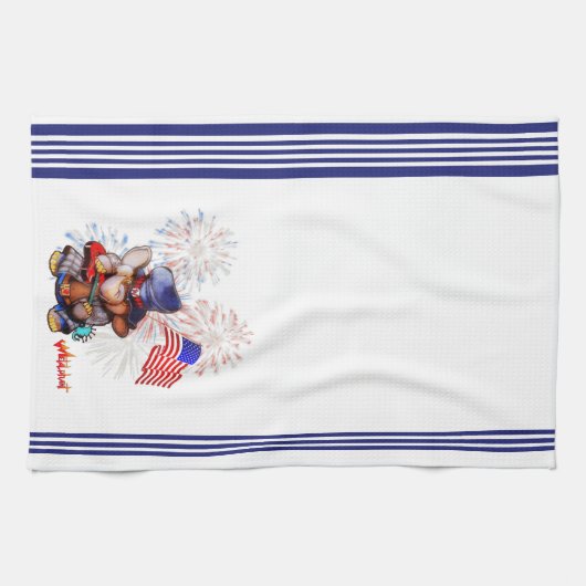 Metalphant USA Flag Kitchen Towel Theedoek (Horizontaal)