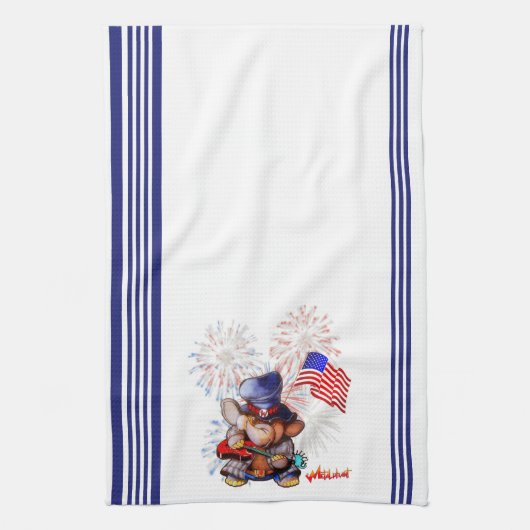 Metalphant USA Flag Kitchen Towel Theedoek (Verticaal)