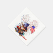 Metalphant USA Flag Paper Napkin Servet (Hoek)
