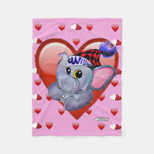 Metalphant Valentijn Fleece Deken (Voorkant)