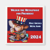 Metalphant voor President 2024 Magneetwit Magneet (Voorkant)