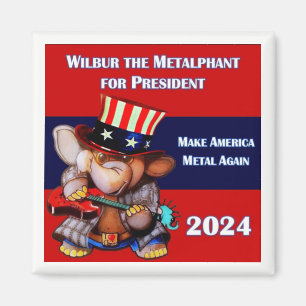 Metalphant voor President 2024 Magneetwit Magneet