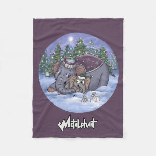 Metalphant Wilbur & Moeder Fleece Dekbed Deken
