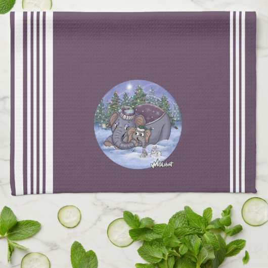 Metalphant Wilbur & Moeder Keukenhanddoek (Gevouwen)