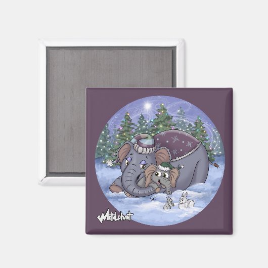 Metalphant Wilbur & Mom Magnet (Voorkant / Achterkant)
