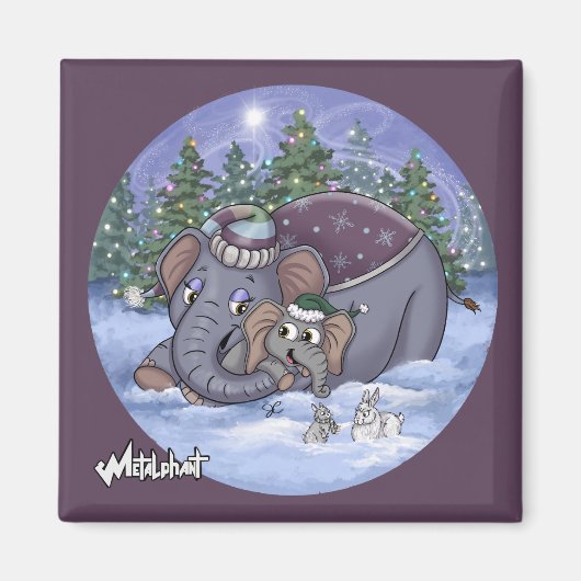 Metalphant Wilbur & Mom Magnet (Voorkant)