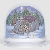 Metalphant Wilbur & Mom Snow Globe Sneeuwbol (Voorkant)