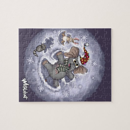 Metalphant Wilbur Sneeuwengelen Puzzel Legpuzzel (Horizontaal)