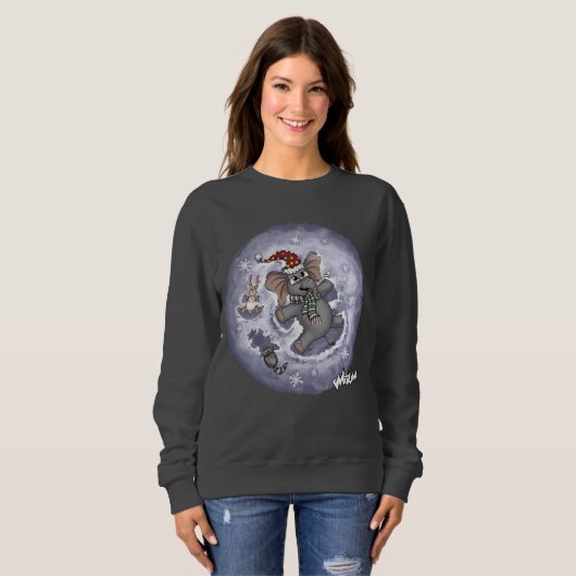 Metalphant Wilbur Snow Angels Dames Sweatshirt (Voorkant volledig)