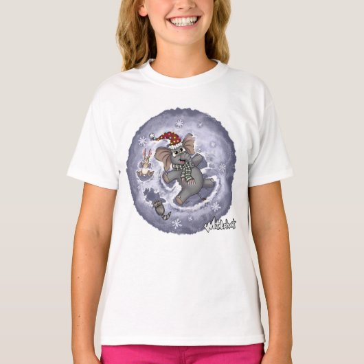 Metalphant Wilbur Snow Angels T-shirt voor meisjes (Voorkant)