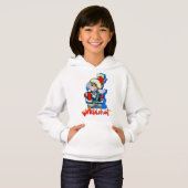 Metalphant Winter Holiday Girl's Hoodie (Voorkant volledig)