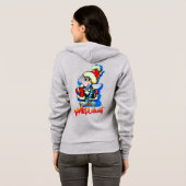 Metalphant Winter Holiday Women's Front Zip Hoodie (Achterkant volledig)